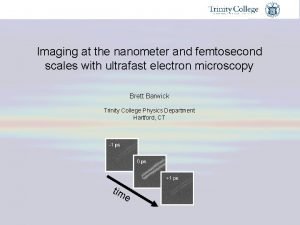 Imaging at the nanometer and femtosecond scales with