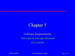 Structured specification Structured specification