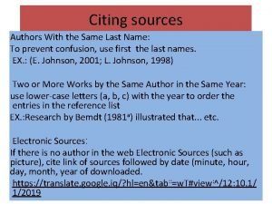Citing sources Authors With the Same Last Name