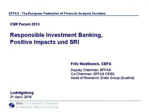 European federation of financial analysts societies