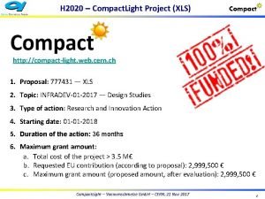 H 2020 Compact Light Project XLS http compactlight