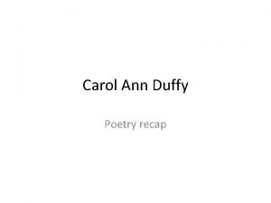 Carol Ann Duffy Poetry recap National 5 Scottish
