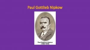 Paul gottlieb nipkow