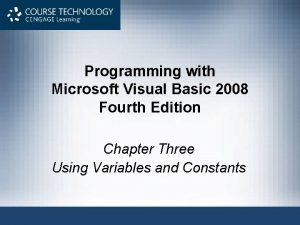 Programming with Microsoft Visual Basic 2008 Fourth Edition