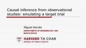 Causal inference from observational studies emulating a target