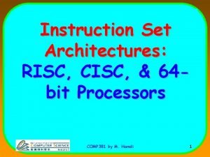 Risc architecture example Risc architecture example