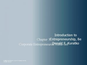 Chapter 3 entrepreneurship
