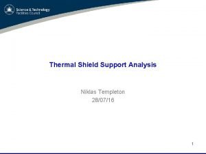 Thermal Shield Support Analysis Niklas Templeton 280716 1