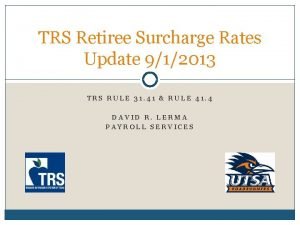 Trs surcharge Trs surcharge