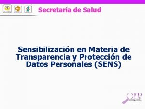 Secretara de Salud Sensibilizacin en Materia de Transparencia