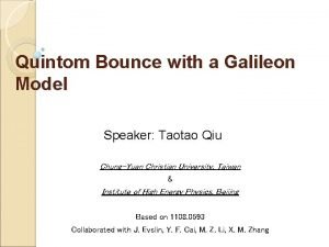 Quintom Bounce with a Galileon Model Speaker Taotao