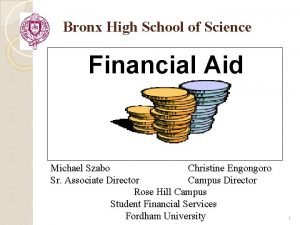 Bronx High School of Science Financial Aid Michael