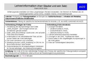 Lehrerinformation Herr Glauber und sein Salz Stand 09
