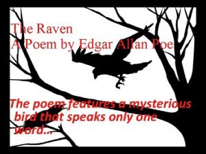 Personification in the raven poem