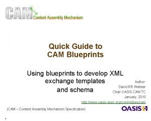 Quick Guide to CAM Blueprints Using blueprints to