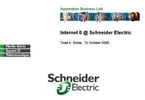 Schneider electric business units