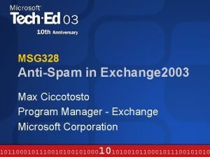 Anti spam exchange 2003