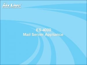 Mail server virtual appliance