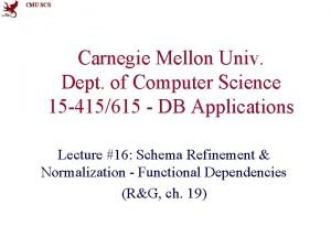 CMU SCS Carnegie Mellon Univ Dept of Computer