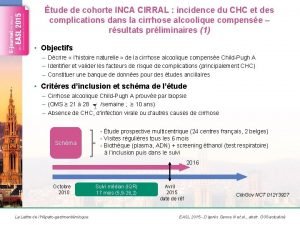 tude de cohorte INCA CIRRAL incidence du CHC