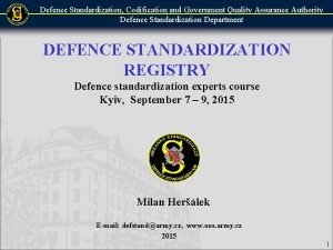 Defence Standardization Codification and Government Quality Assurance Authority