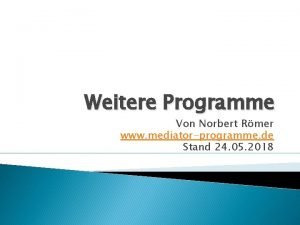 Mediator-programme