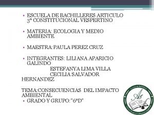 ESCUELA DE BACHILLERES ARTICULO 3 CONSTITUCIONAL VESPERTINO MATERIA