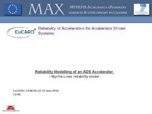 Reliability Modelling of an ADS Accelerator Myrrha Linac