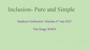 Pure and simple conference