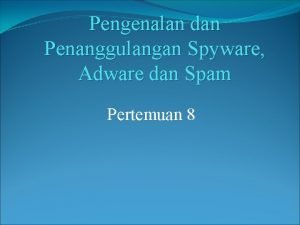 Spyware adalah