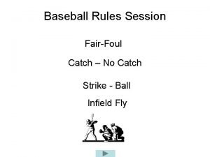 Baseball Rules Session FairFoul Catch No Catch Strike