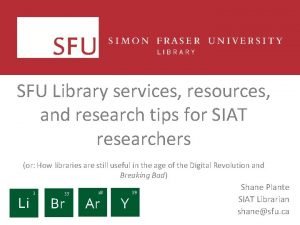 Sfu library database