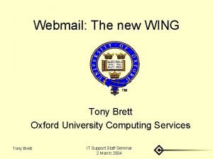 Oxford university webmail