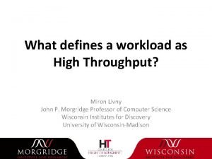 What defines a workload as High Throughput Miron