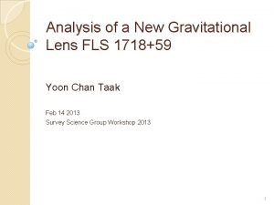 Analysis of a New Gravitational Lens FLS 171859