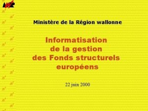 Informatisation de la gestion des Fonds structurels europens