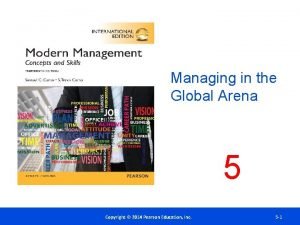 Managing in the global arena Managing in the global arena