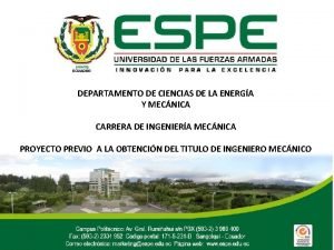 DEPARTAMENTO DE CIENCIAS DE LA ENERGA Y MECNICA