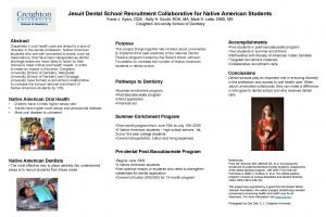 Jesuit Dental School Recruitment Collaborative for Native American