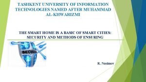 Tashkent university of information technologies