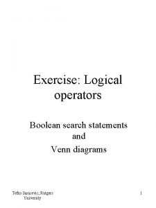 Boolean venn diagrams