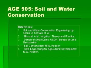 Water conservation references