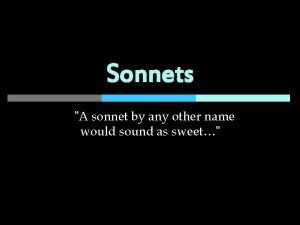 Sonnet division