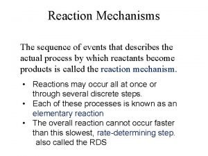 Overall rate law of a reaction