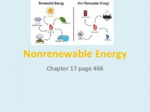 Nonrenewable Energy Chapter 17 page 466 Standard SEV
