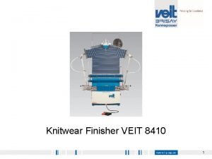 Knitwear Finisher VEIT 8410 1 Major Problems in