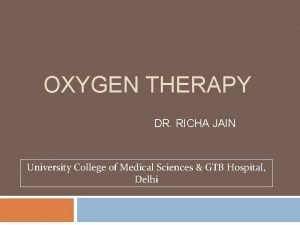 Magic box oxygen therapy