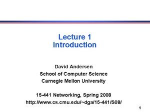 David andersen cmu