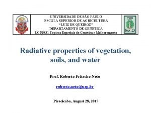 UNIVERSIDADE DE SO PAULO ESCOLA SUPERIOR DE AGRICULTURA