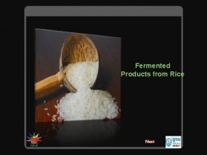 Fermented rice products